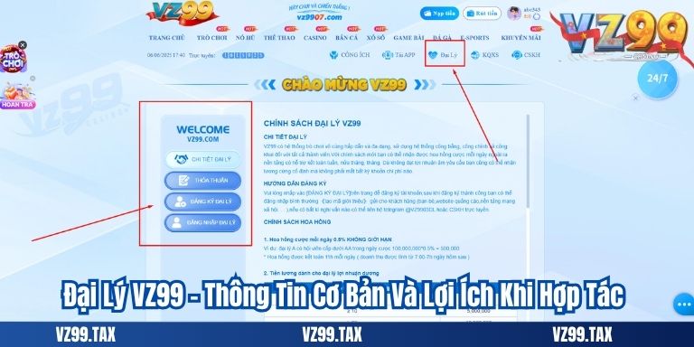 Đại Lý VZ99 – Thông Tin Cơ Bản Và Lợi Ích Khi Hợp Tác
