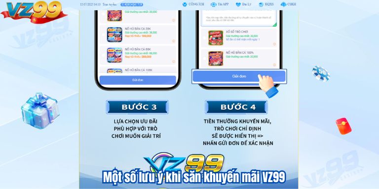 Một số lưu ý khi săn khuyến mãi VZ99